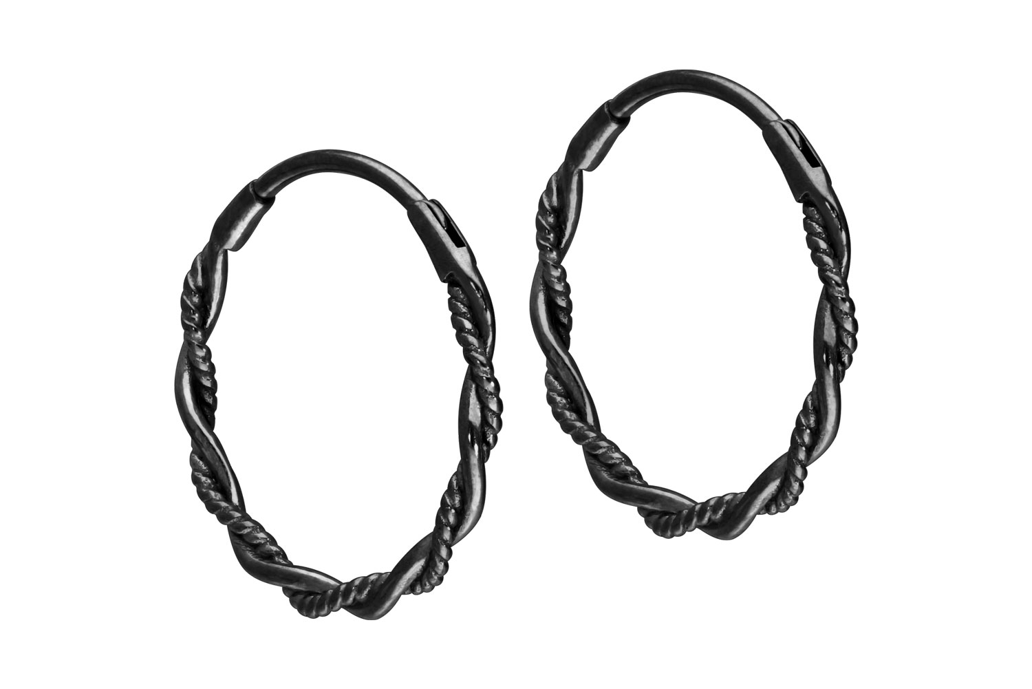 Chirurgenstahl Ohrclicker Creolen DOPPELT GEDREHT von Piercingline